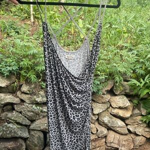 Urban Outfitters Leopard Print Mini Dress - Black and Gray